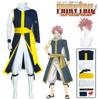 Natsu Dragneel 100 Years Quest Cosplay Costume wig scarf sticker Salamander Halloween unisex