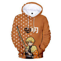 A trendy 3D Anime Hoodie featuring a funny graphic print, designed as an oversized hip-hop pullover for men and women.