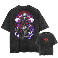 Asta Black Clover Manga Streetwear T-Shirt featuring a graphic design on a washed cotton oversized tee.