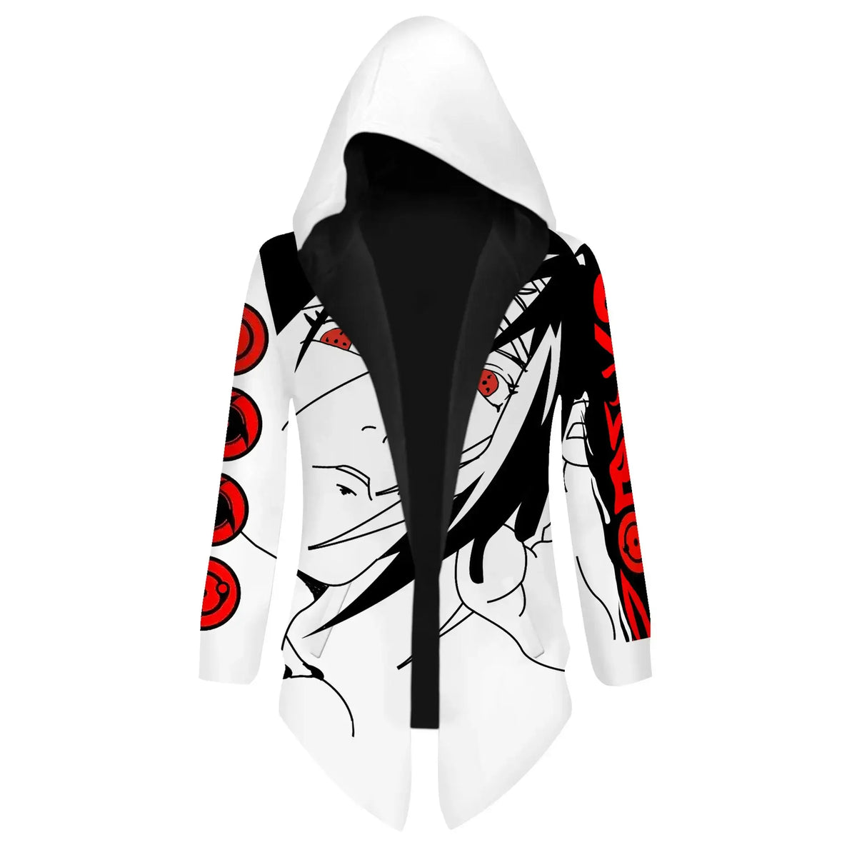 Naruto Uzumaki Cosplay Hooded Cardigan Trench Coat back view unisex anime outwear trench