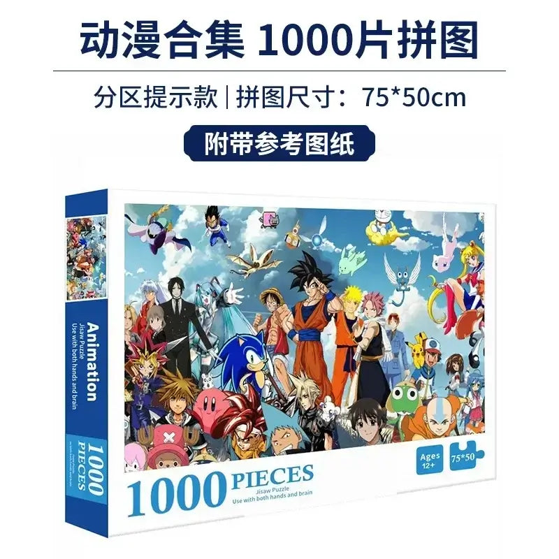 Japanese Anime Naruto Whirlpool Puzzle 1000 piece stress relieving jigsaw puzzle for adults and children