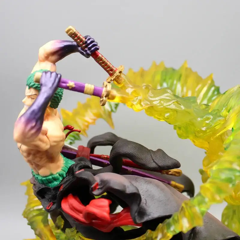 Roronoa Zoro PVC Figure 30cm With Light Bandai One Piece luminous standing model Christmas gift