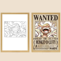 A creative One Piece Photo Frame Night Light displaying anime characters Luffy and Zoro, serving as a bedside decoration painting.