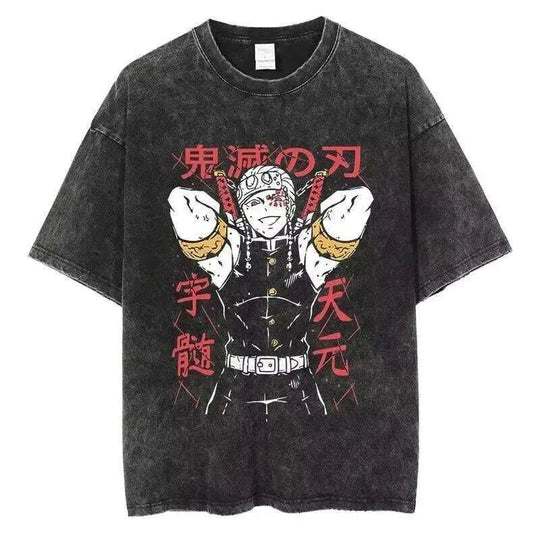 Demon Slayer Rengoku Flame Hashira Anime T-Shirt featuring bold graphic design in breathable cotton.