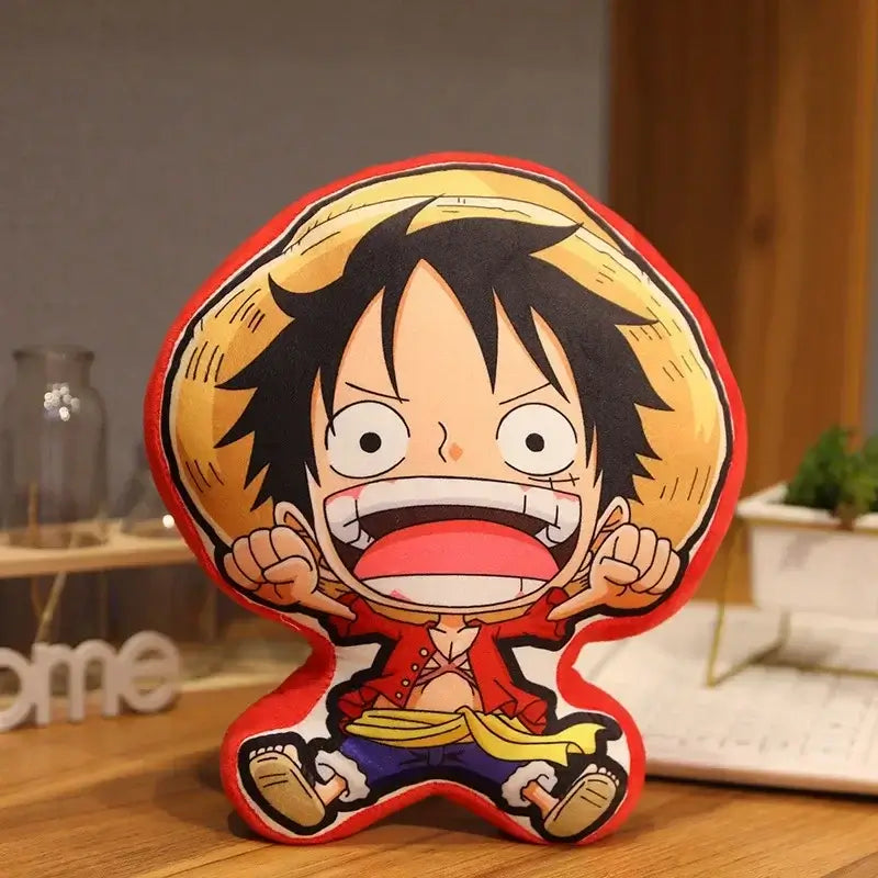 One Piece Kawaii Pillow Doll anime plush cushion featuring Luffy Zoro Sanji Chopper and Usopp soft stuffed toy gift