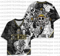 Zoro Luffy 3D T-Shirt One Piece Quick-Dry polyester all-over sublimation print oversized fit plus size men women children summer jersey front view