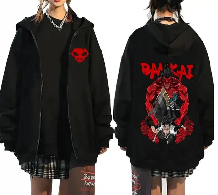 Bleach Ichigo Zip Up Hoodie | Anime Streetwear Coat – Infinite