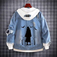 Naruto Akatsuki Itachi Harajuku Pullover Hoodie back view flannel Harajuku anime sweatshirt