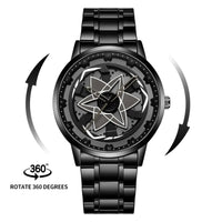 VA VA VOOM Racing Series Watch creative spinning dial stainless steel waterproof sports quartz watch for men