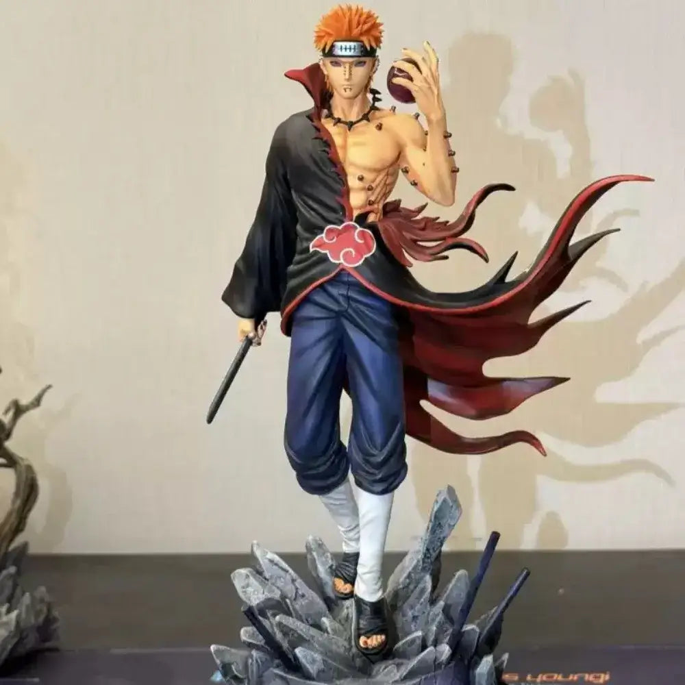 Naruto Pain PVC Statue Figurine displayed on anime shelf collectible Akatsuki model 23CM
