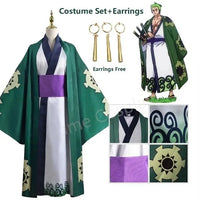 Roronoa Zoro Green Kimono Cosplay Costume | One Piece