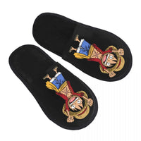 One Piece Luffy Memory Foam House Slippers cozy winter cotton non-skid bedroom slides anime gift