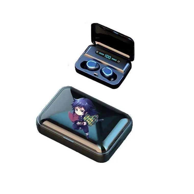 Demon Slayer Tanjiro Nezuko Bluetooth Anime Headset wireless charging sports fitness earbuds