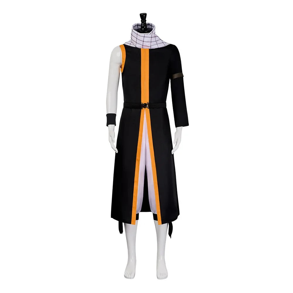 Natsu Dragneel Fairy Tail Cosplay Costume Blue Black Seven Years Later uniform Halloween men