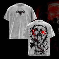 Yami Sukehiro Black Clover Washed T-Shirt Oversized Tee