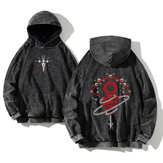 Hunter x Hunter Vintage Washed Manga Hoodie | Fleece Pullover