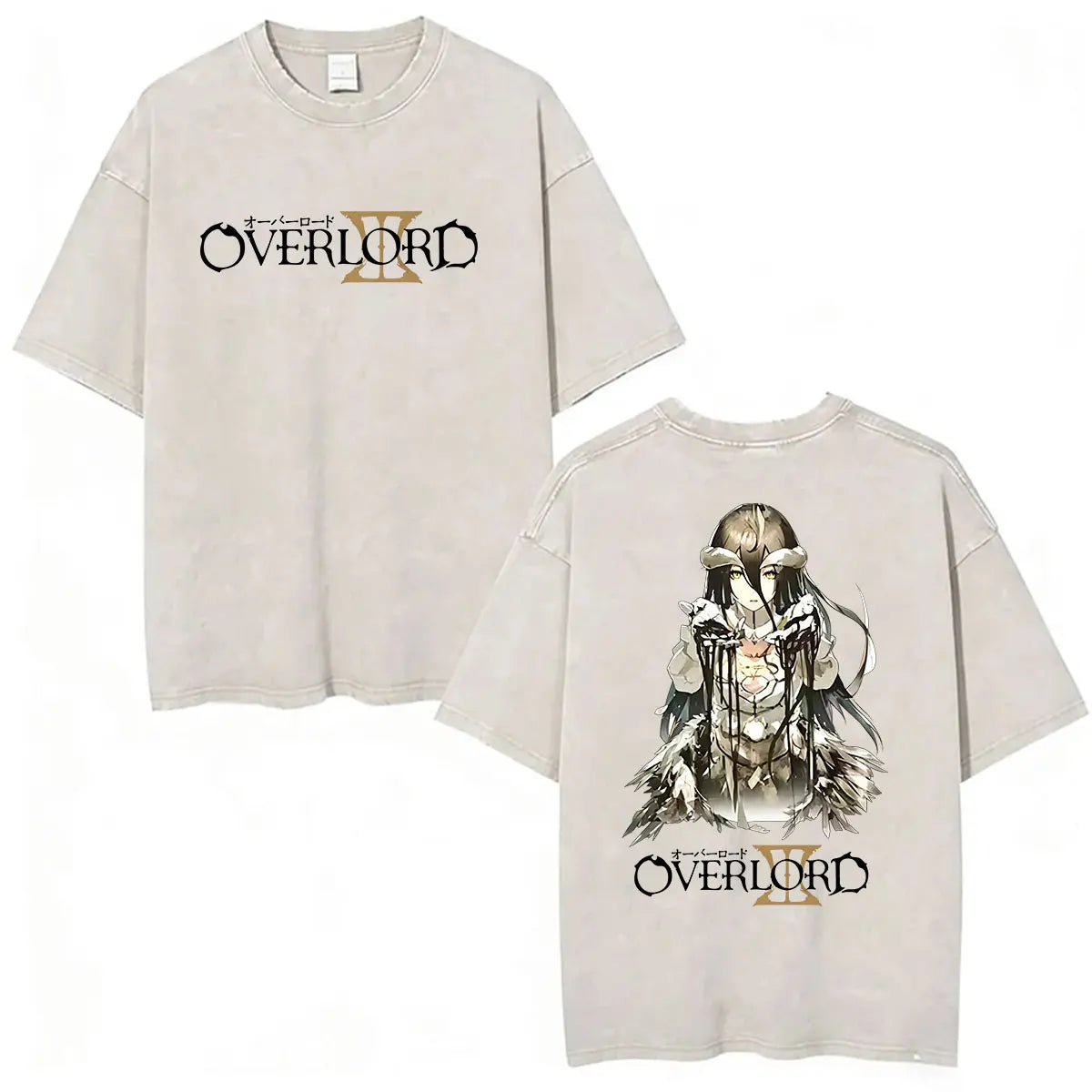 Albedo Overlord Vintage Washed T-Shirt Anime Graphic Tee