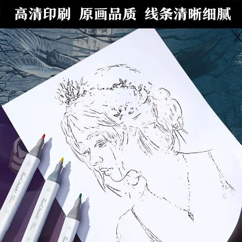Chainsaw Man Anime Colouring Book multiple pages fan-drawn anime outline sketches colouring