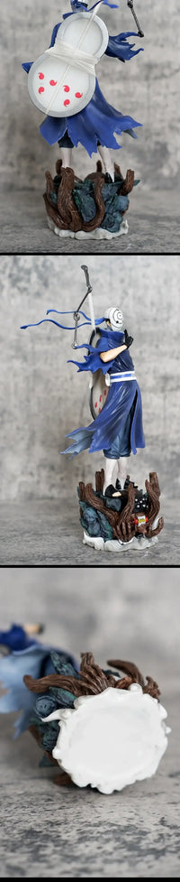 A 22cm NARUTO Anime Uchiha Obito Figure in a standing posture sculpture, a PVC model statue and collection toy gift.