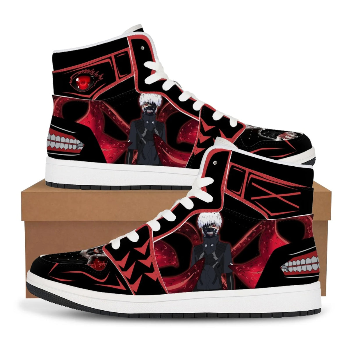 Casual Midoriya Izuku Sneakers featuring green Deku anime print, comfortable flat basketball shoes for men and women.
