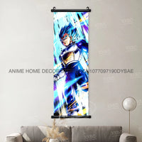 High-quality Dragon Ball Posters wall art scroll featuring Anime figures Goku, Vegeta, and Frieza for home decoration.