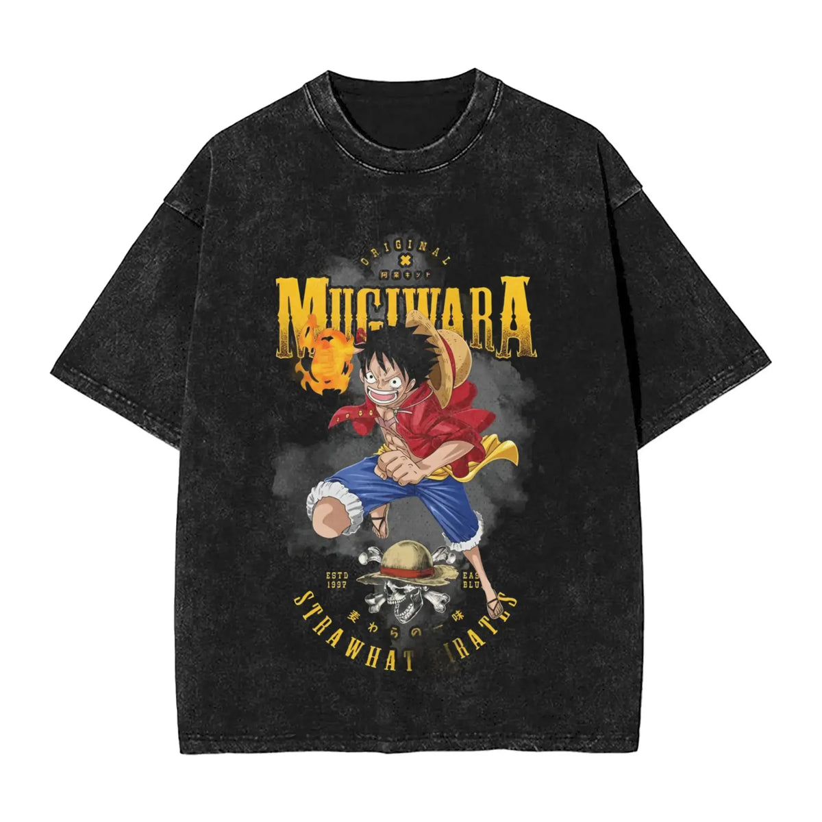 Eustass Kid One Piece Washed T-Shirt | Vintage Streetwear