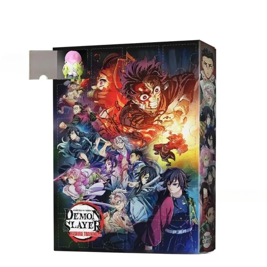 Demon Slayer Anime Advent Calendar 2D flat PVC cartoon figure Christmas countdown gift set