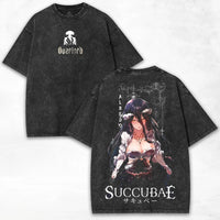 Albedo Shalltear Overlord Washed Oversized T-Shirt Cotton Tee