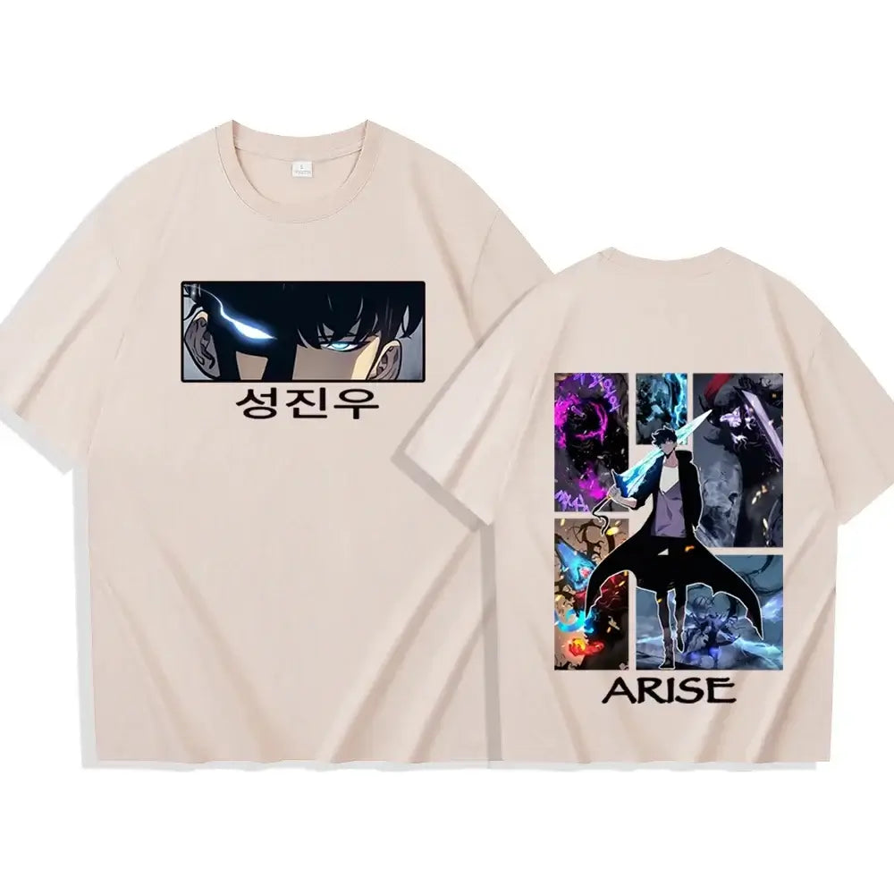 The hot 2025 Solo Leveling T-Shirts, a unisex Harajuku O-Neck short sleeve shirt, perfect as a fans gift.