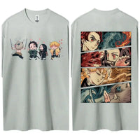 A popular Hot Anime Demon Slayer T-Shirt featuring classic characters in a comfortable, casual short-sleeved top.