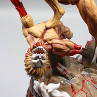 A highly detailed 29cm Eren Jaeger Figure made of premium PVC, showcasing the Attack on Titan protagonist in a dynamic pose for anime desktop decoration.