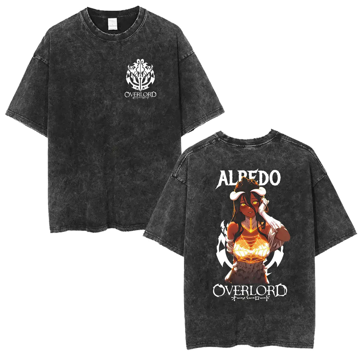 Albedo Overlord Vintage Washed T-Shirt Anime Graphic Tee