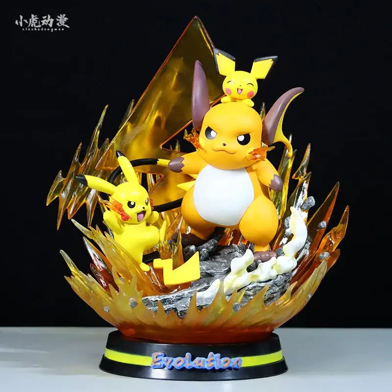 Detailed Pokemon Anime Figures made of PVC, featuring luminous Charizard, Gengar, and Eevee designs for collectors and home decoration.