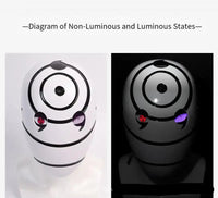 A highly imitative, high-gloss Obito Cosplay Mask featuring the Akatsuki Sharingan design for anime Halloween costumes and conventions.