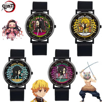 Demon Slayer Nezuko Sanemi Anime Student Analog Watch featuring characters from the anime series.