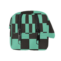 A 3-piece Demon Slayer Backpack Set featuring Tanjiro and Nezuko anime art, including a school bag, lunch box, and pencil case for elementary students.