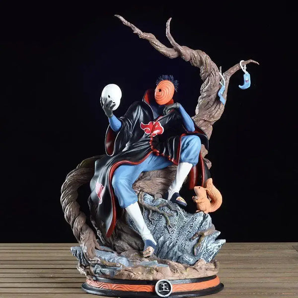 A 32cm Akatsuki Tobi Uchiha Obito Naruto PVC model, a desktop ornament and holiday gift toy for kids.
