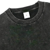 Men's vintage Naruto Rock Lee Streetwear T Shirt in a washed black style, featuring an anime graphic of the taijutsu master.