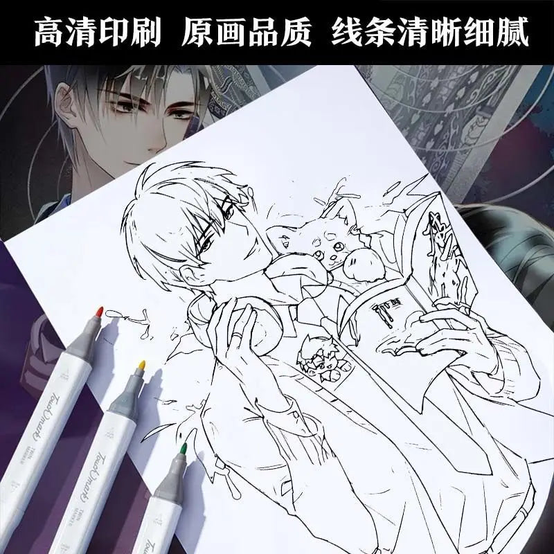 Chainsaw Man Anime Colouring Book multiple pages fan-drawn anime outline sketches colouring