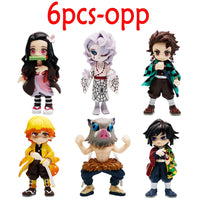 Demon Slayer Tanjiro Nezuko Blind Box PVC Figure Bandai 10cm statue ornament birthday Christmas gift