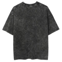 Bleach T-Shirt Vintage Washed Anime Streetwear oversized nylon-cotton blend Y2K hip-hop Bleach anime graphic washed finish applique unisex S to XXXL front view