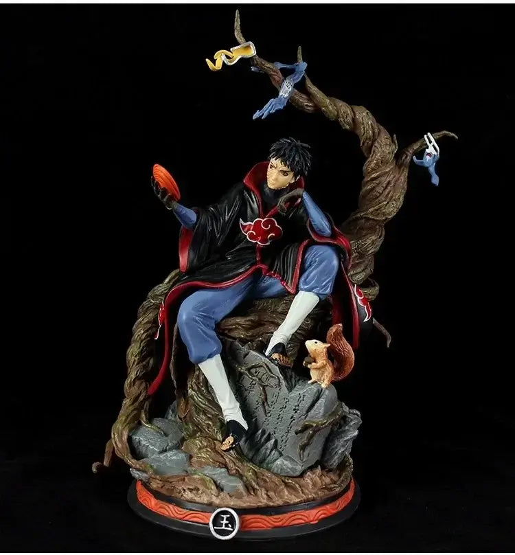 A 32cm Akatsuki Tobi Uchiha Obito Naruto PVC model, a desktop ornament and holiday gift toy for kids.