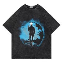 Jujutsu Kaisen Vintage Washed Cotton T-Shirt featuring bold graphic design and relaxed fit for anime fans.