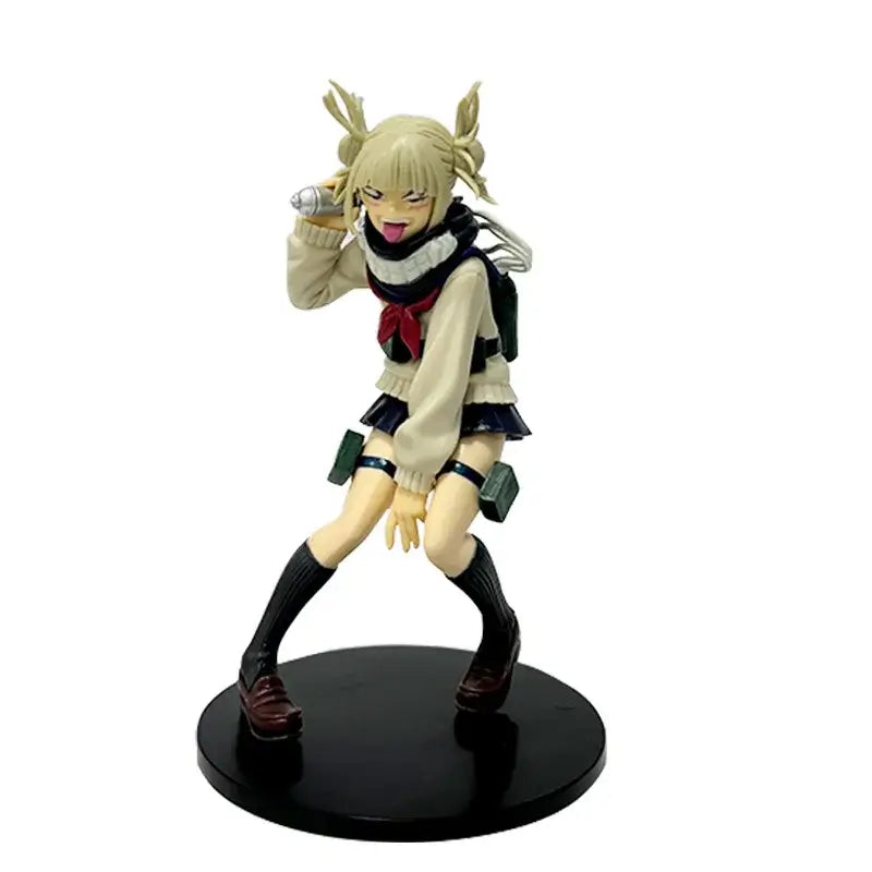A highly detailed 18cm My Hero Academia Anime Figure made of PVC, featuring action poses of All Might, Deku, and Bakugo for collectors.