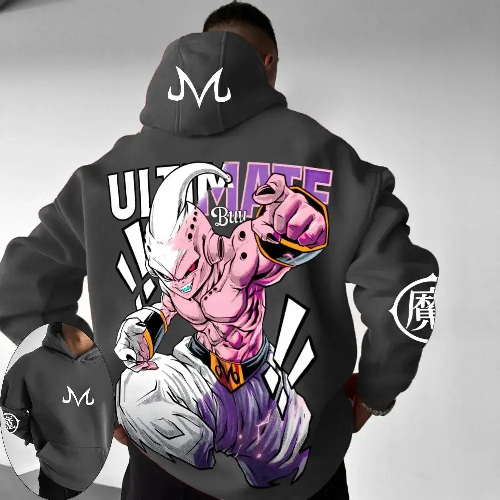 Dragon Ball Majin Buu Anime Hoodie loose long sleeve parent-child sweater men boys summer autumn