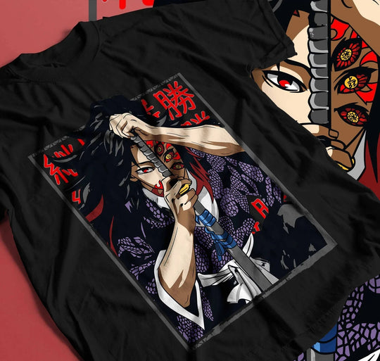 Kokushibo Demon Slayer Breathable Anime T-Shirt moisture wicking quick dry unisex summer top