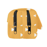 A 3-piece Demon Slayer Backpack Set featuring Tanjiro and Nezuko anime art, including a school bag, lunch box, and pencil case for elementary students.
