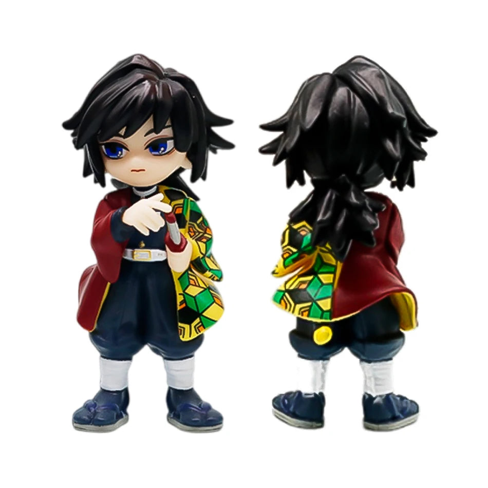 Demon Slayer Tanjiro Nezuko Blind Box PVC Figure, detailed 10cm collectible figure of Tanjiro in unique outfit.
