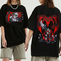An oversized Black Clover Asta T-Shirt featuring a dynamic hip hop style anime graphic of Asta for men and women.