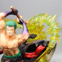 Roronoa Zoro PVC Figure 30cm With Light Bandai One Piece luminous standing model Christmas gift
